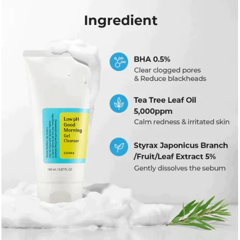 COSRX Low pH Good Morning Gel Cleanser 150ml | Gentle Daily Cleanser