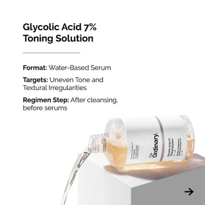The Ordinary Glycolic Acid 7% Toning Solution Double Sticker