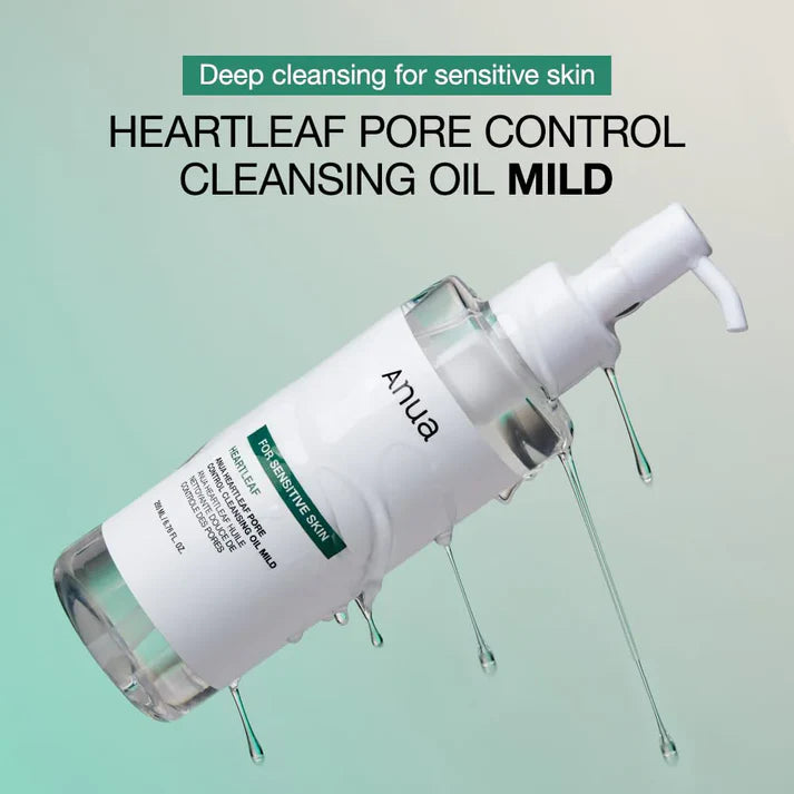 Anua Heartleaf Pore Control Cleansing Oil – Gentle Makeup Remover for Sensitive Skin