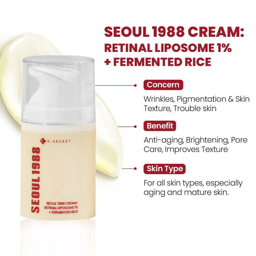 K-Secret Seoul 1988 Retinal Liposome 1% | Beginner-Friendly Anti-Aging Serum
