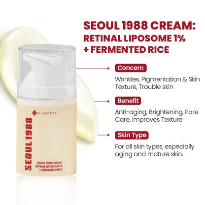 K-Secret Seoul 1988 Retinal Liposome 1% | Beginner-Friendly Anti-Aging Serum