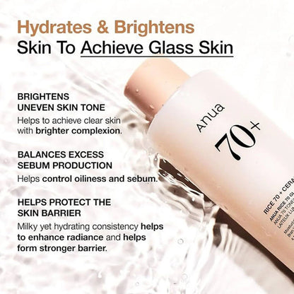 Anua Rice 70 Glow Milky Toner 250ml | Brightening & Hydrating Toner