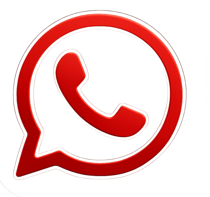 whatsapp icon red & black attractive