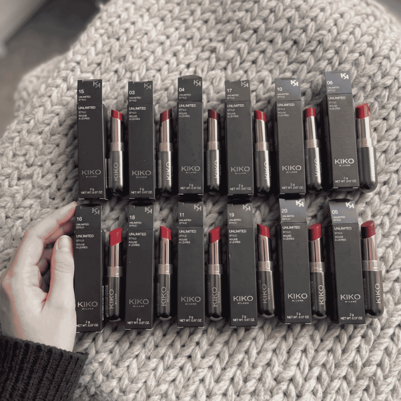 “Pack of 12” KIKO Milano Unlimited Stylo Lipsticks