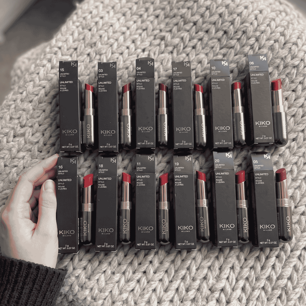 "Pack of 12" KIKO Milano Unlimited Stylo Lipsticks